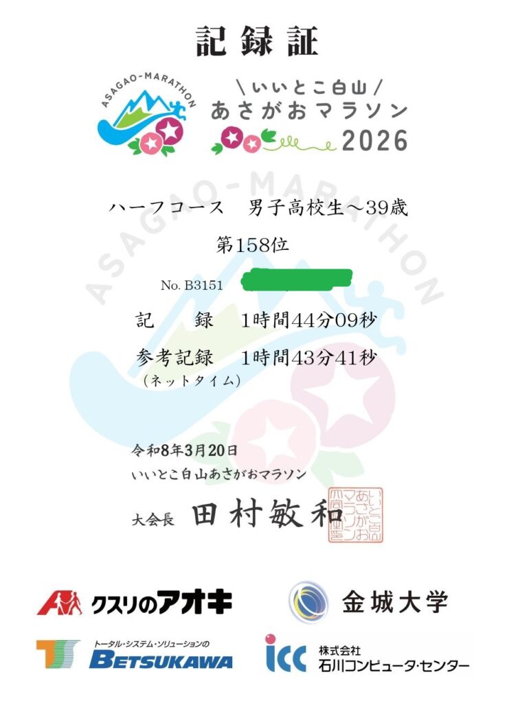 プーマディビエイトニトロエリート３大会記録②